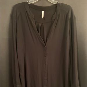 Black Long sleeved beach top